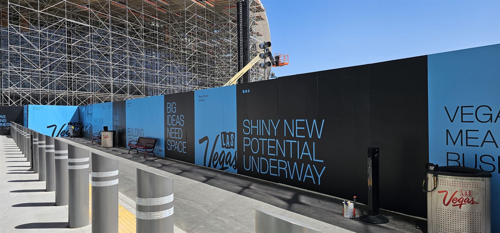 Completed large-format graphics installation project in Las Vegas